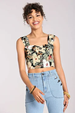 Women Hell Bunny Crop Tops<Adelaida Crop Top