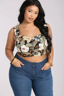 Women Hell Bunny Crop Tops<Adelaida Crop Top