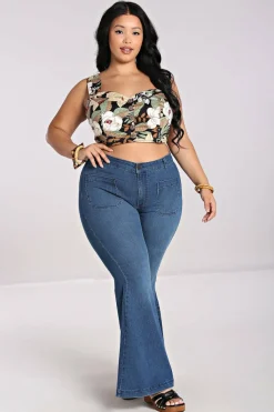 Women Hell Bunny Crop Tops<Adelaida Crop Top