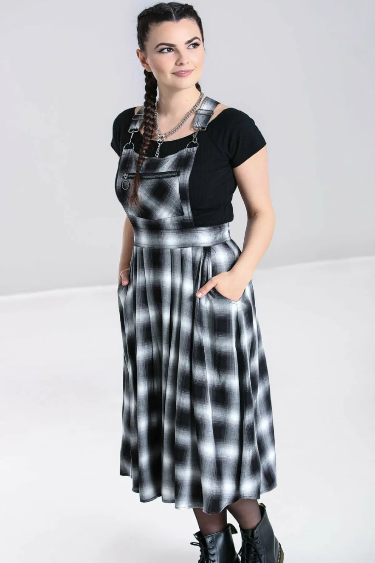 Women Hell Bunny Midi Dresses<Avril Pinafore Dress