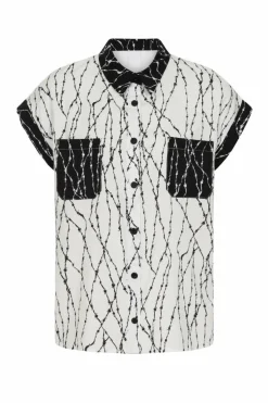 Women Hell Bunny Shirts<Barbed Wire Shirt