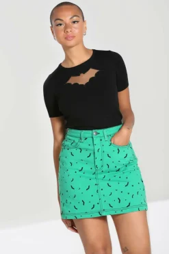 Women Hell Bunny Skirts<Bat Mini Skirt