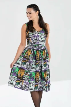 Women Hell Bunny Midi Dresses<Be Afraid 50'S Dress