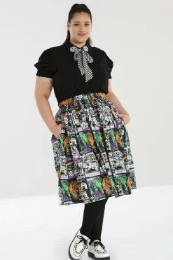 Women Hell Bunny Midi Skirts<Be Afraid 50'S Skirt