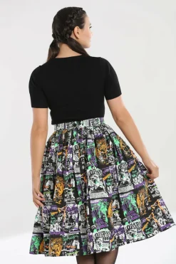 Women Hell Bunny Midi Skirts<Be Afraid 50'S Skirt
