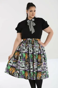 Women Hell Bunny Midi Skirts<Be Afraid 50'S Skirt