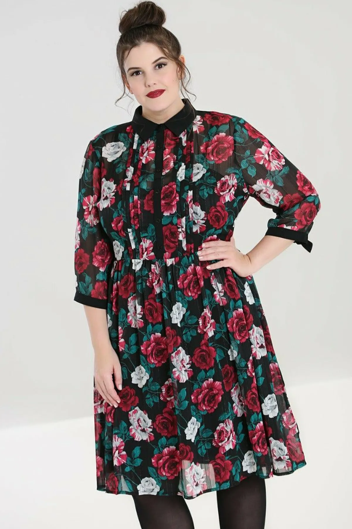 Women Hell Bunny Knee Dresses<Bed Of Roses Dress