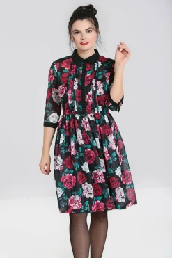 Women Hell Bunny Knee Dresses<Bed Of Roses Dress