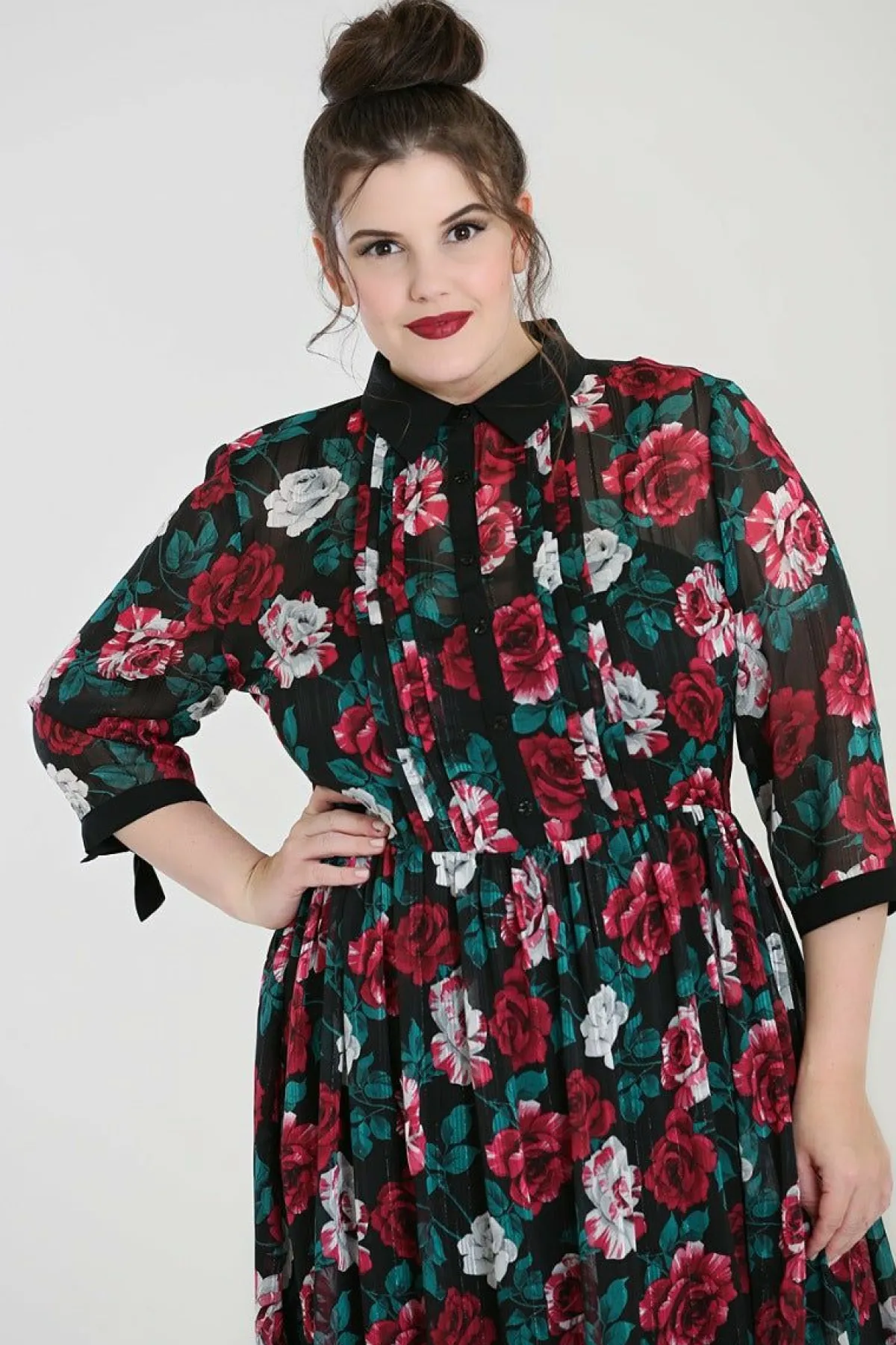 Women Hell Bunny Knee Dresses<Bed Of Roses Dress