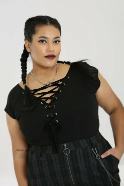 Women Hell Bunny Jerseys<Belladonna Top H