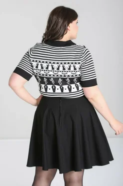 Women Hell Bunny Knitted Tops<Dance Macabre Top