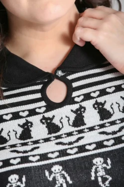 Women Hell Bunny Knitted Tops<Dance Macabre Top