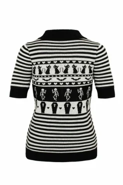 Women Hell Bunny Knitted Tops<Dance Macabre Top