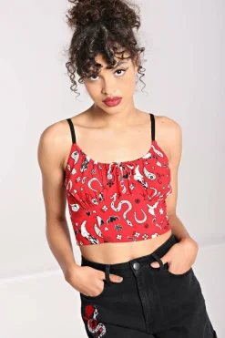Women Hell Bunny Crop Tops<Emmylou Crop Top