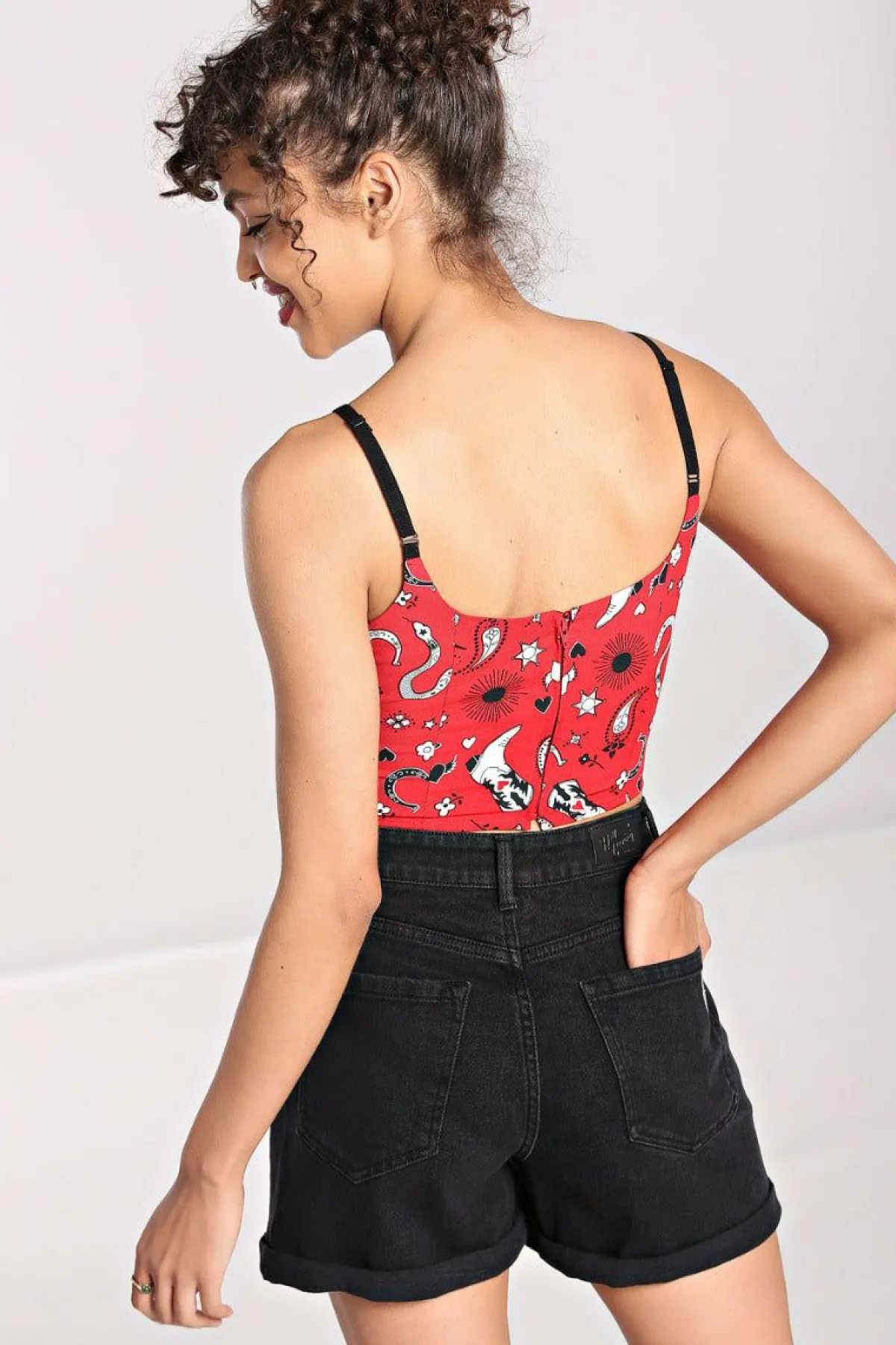 Women Hell Bunny Crop Tops<Emmylou Crop Top