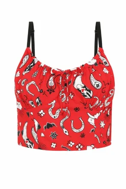 Women Hell Bunny Crop Tops<Emmylou Crop Top
