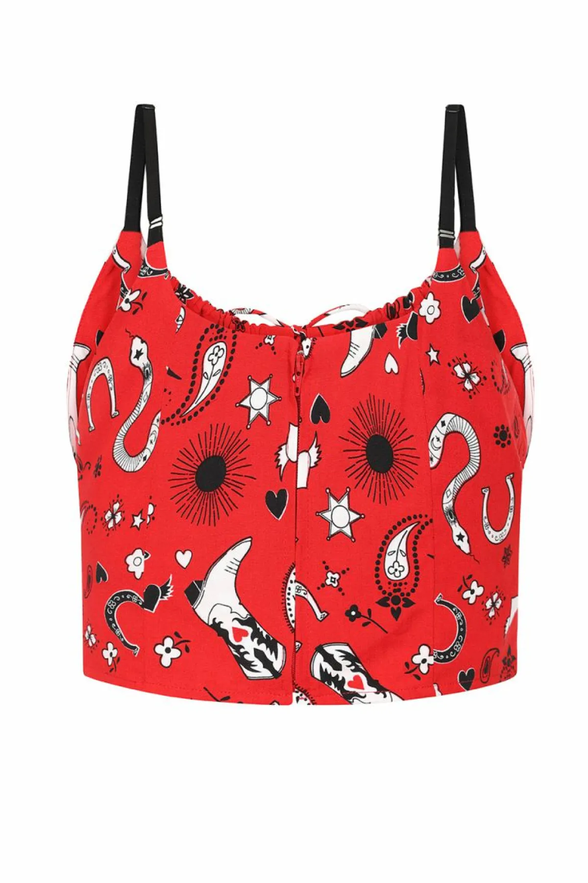 Women Hell Bunny Crop Tops<Emmylou Crop Top