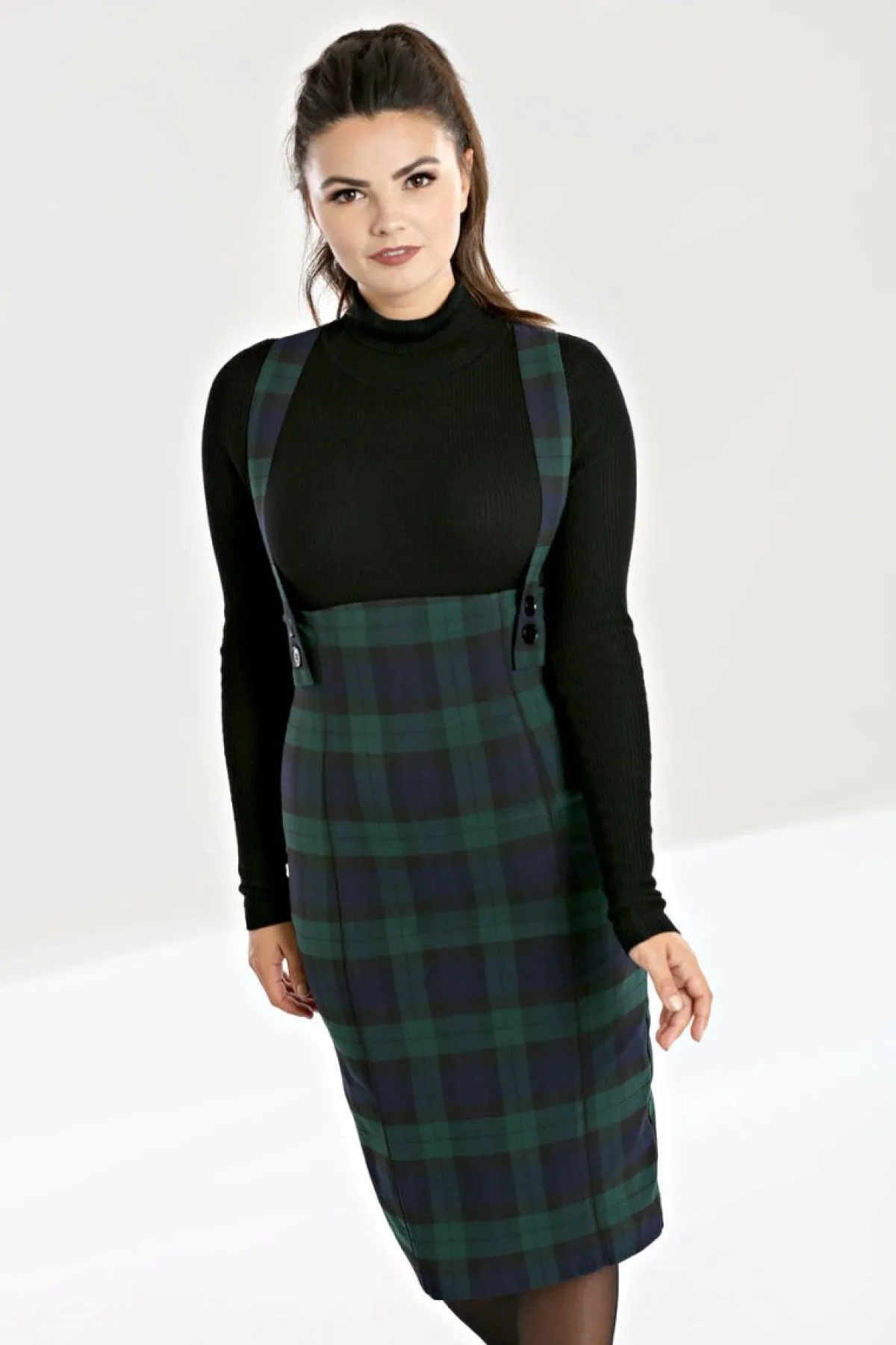Women Hell Bunny Knee Skirts<Evelyn Pinafore Skirt