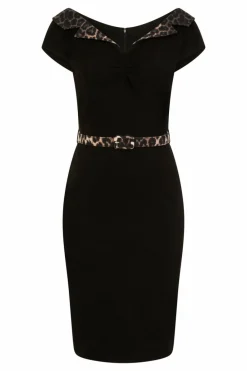 Women Hell Bunny Knee Dresses<Feline Pencil Dress