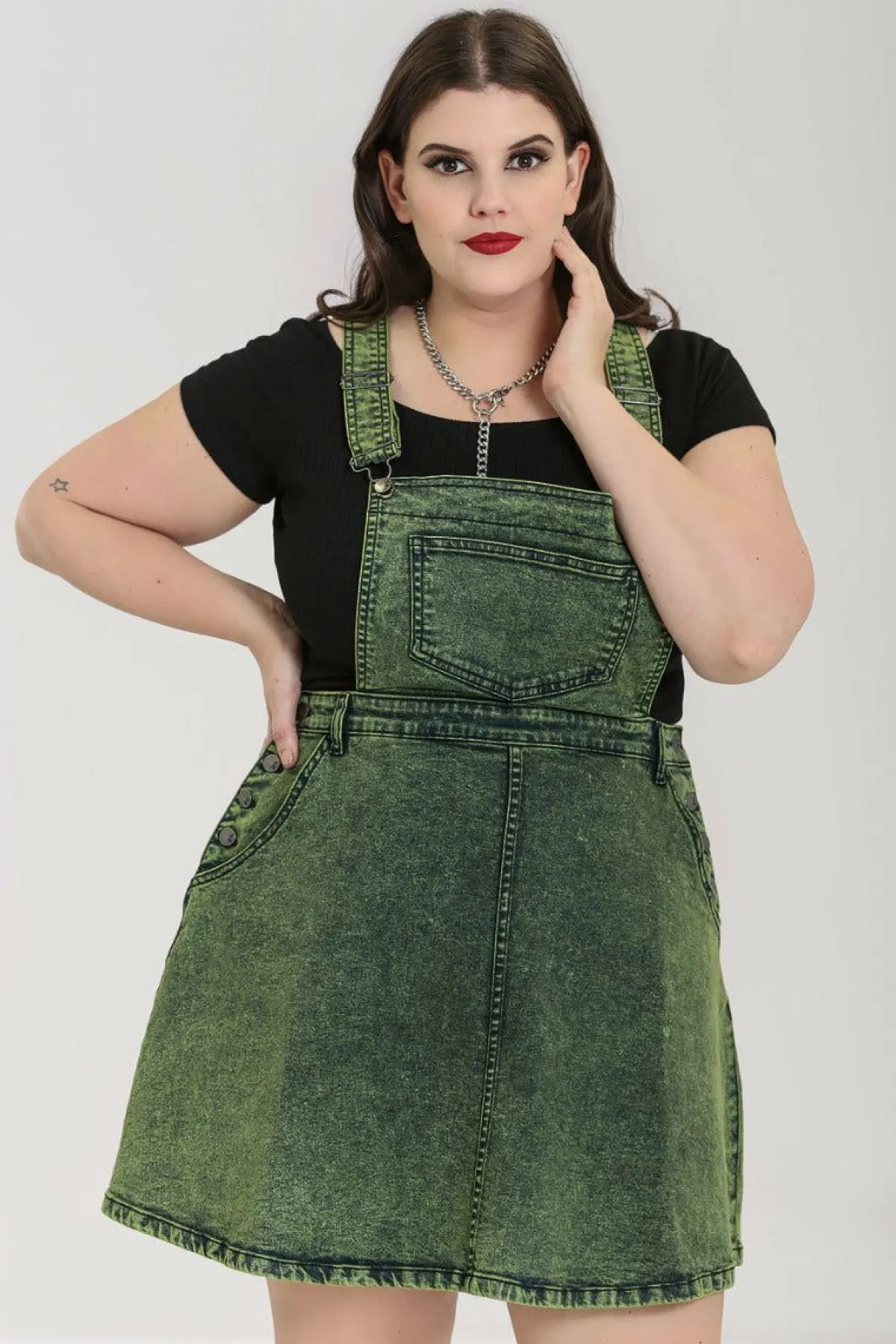 Women Hell Bunny Blouses<Finn Pinafore Dress
