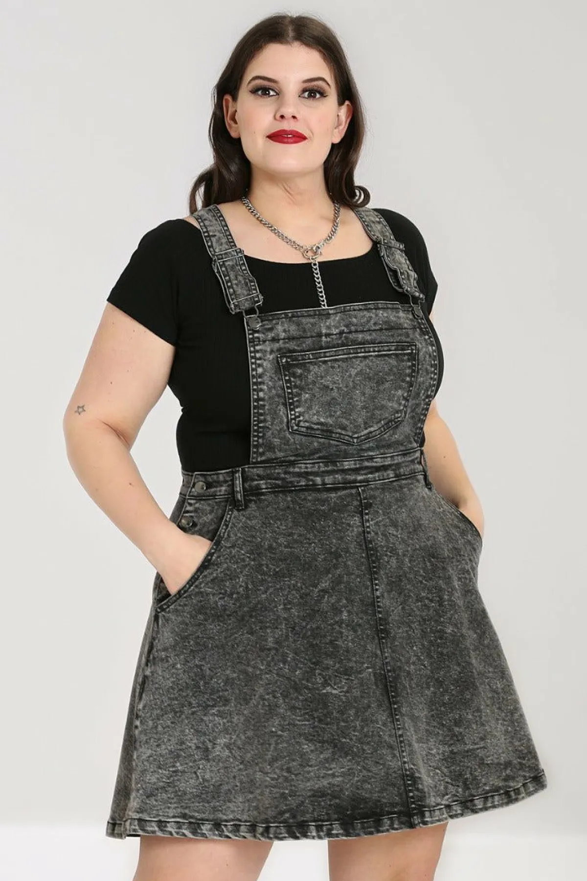 Women Hell Bunny Blouses<Finn Pinafore Dress