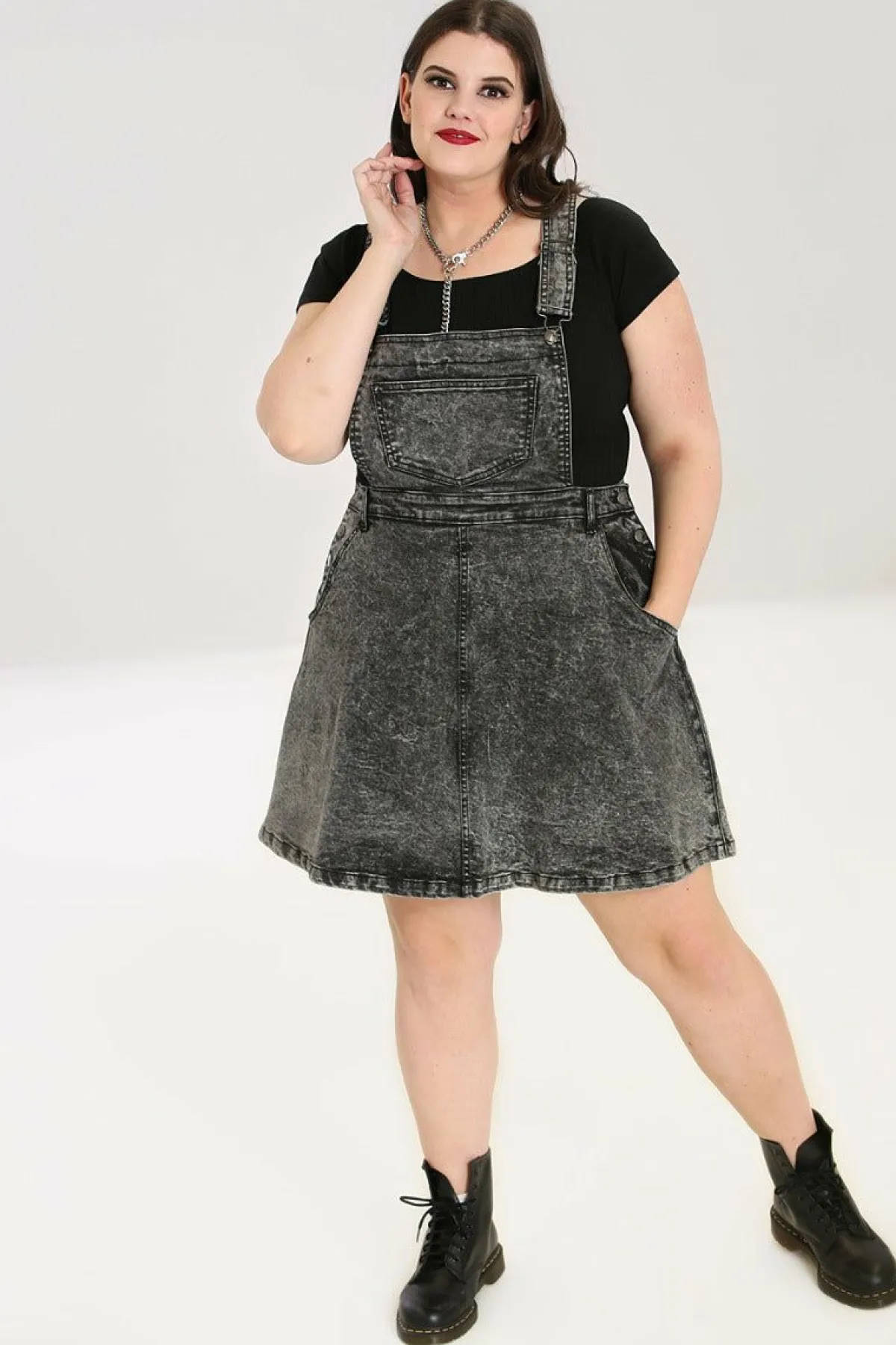 Women Hell Bunny Blouses<Finn Pinafore Dress