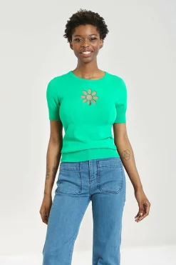 Women Hell Bunny Knitted Tops<Flower Power Top