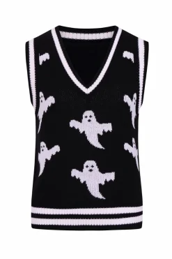 Women Hell Bunny Knitted Tops<Ghost Vest Top