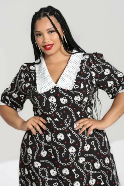 Women Hell Bunny Knee Dresses<Heart Lock Mid Dress