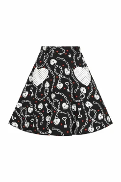 Women Hell Bunny Mini Skirts<Heart Lock Mini Skirt