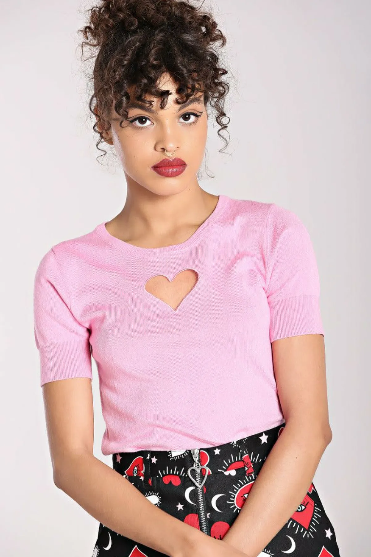 Women Hell Bunny Knitted Tops<Heart Top