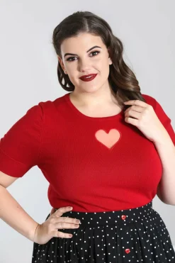 Women Hell Bunny Knitted Tops<Heart Top