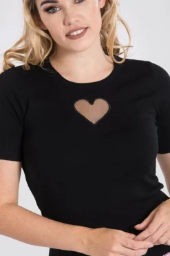 Women Hell Bunny Knitted Tops<Heart Top