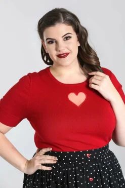 Women Hell Bunny Knitted Tops<Heart Top