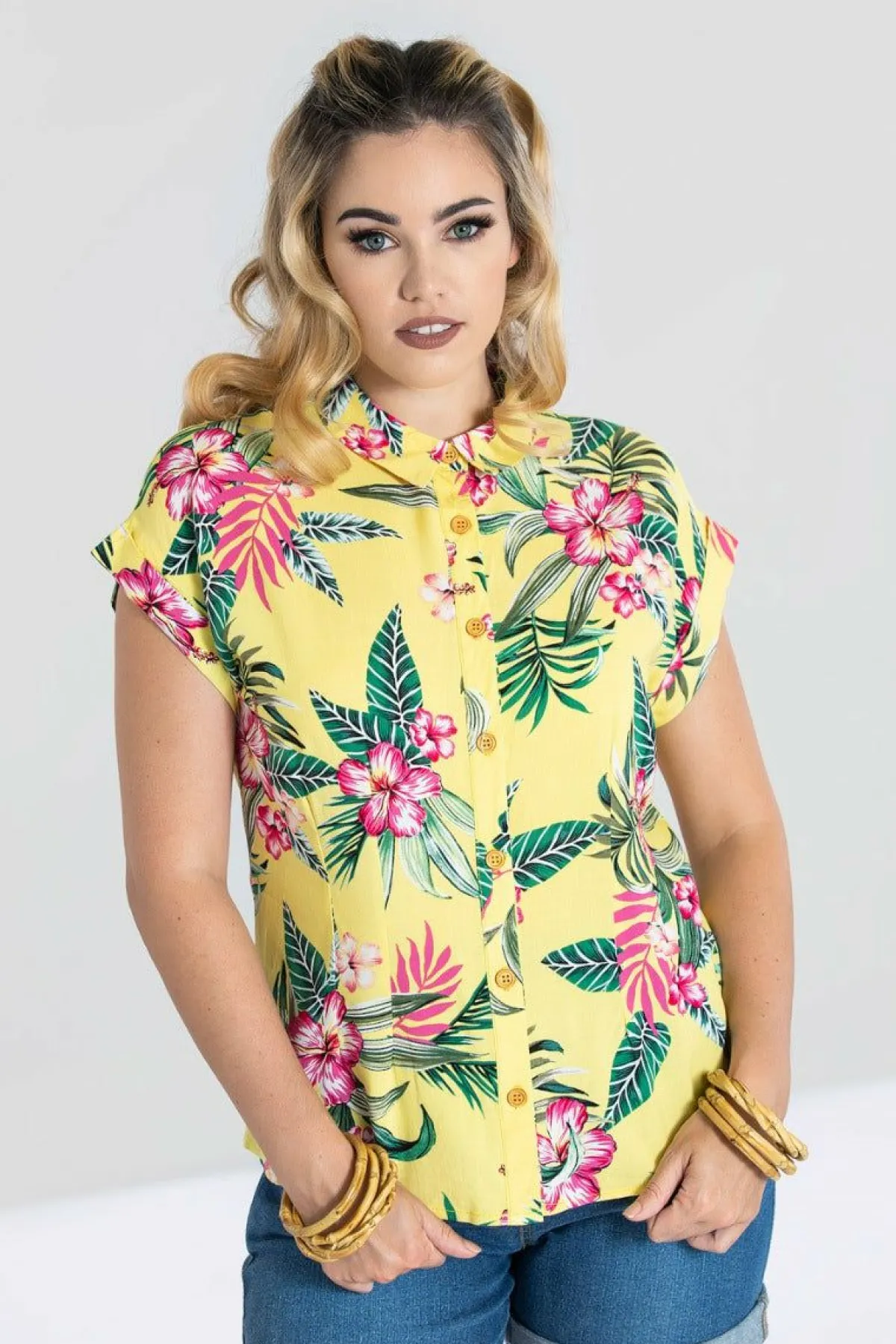 Women Hell Bunny Shirts<Kalani Shirt