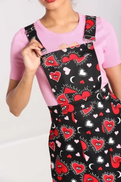 Women Hell Bunny Mini Dresses<Kate Heart Pinafore Dress