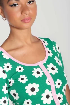 Women Hell Bunny Loungewear<Kitsch Daisy Top