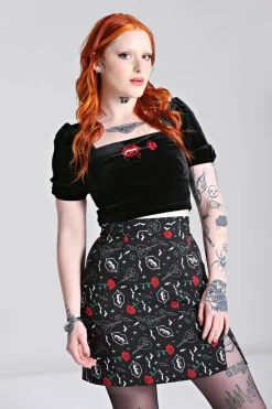 Women Hell Bunny Crop Tops<Lilith Top