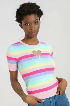 Women Hell Bunny Knitted Tops<Love Heart Top