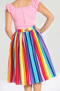 Women Hell Bunny Midi Skirts<Over The Rainbow 50'S Skirt
