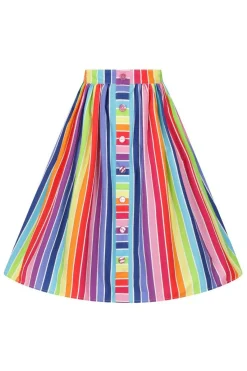 Women Hell Bunny Midi Skirts<Over The Rainbow 50'S Skirt