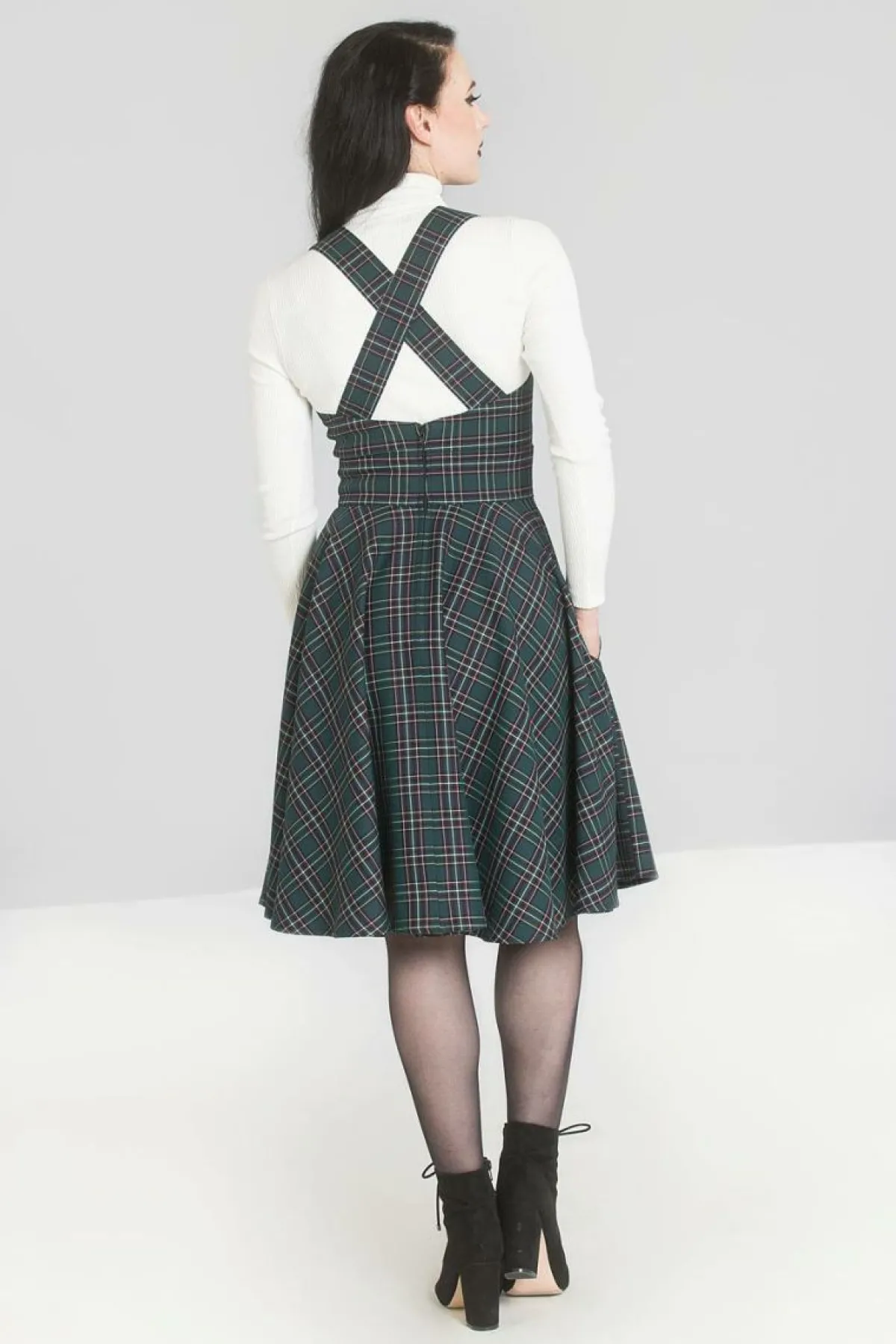 Women Hell Bunny Knee Dresses<Peebles Pinafore Dress