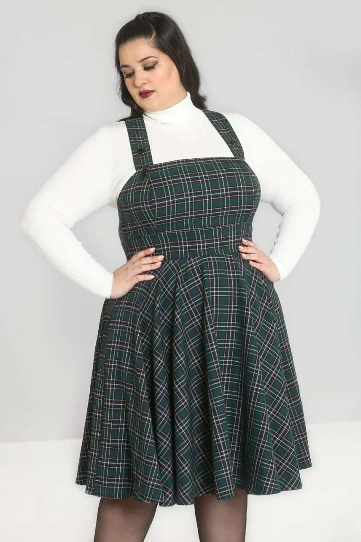 Women Hell Bunny Knee Dresses<Peebles Pinafore Dress