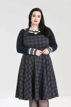 Women Hell Bunny Knee Dresses<Peebles Pinafore Dress