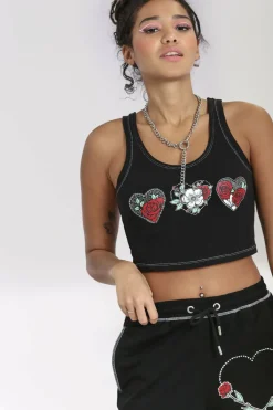 Women Hell Bunny Loungewear<Petal Crop Top