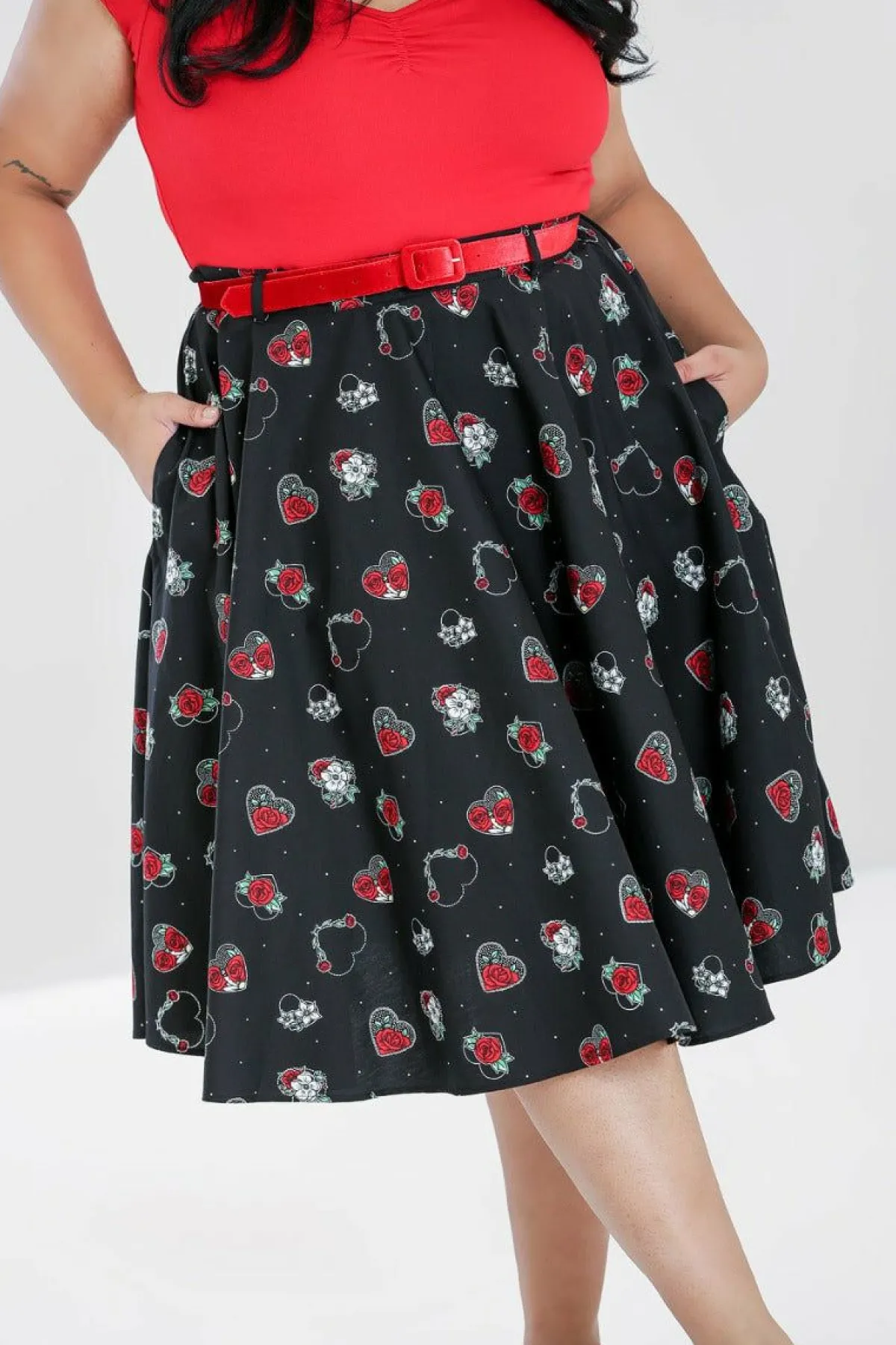 Women Hell Bunny Midi Skirts<Petals 50'S Skirt