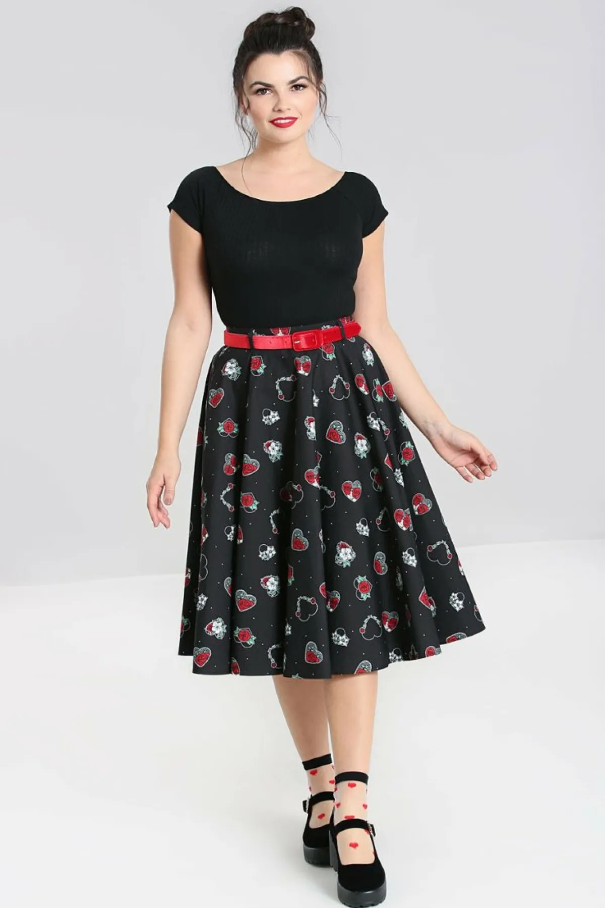 Women Hell Bunny Midi Skirts<Petals 50'S Skirt
