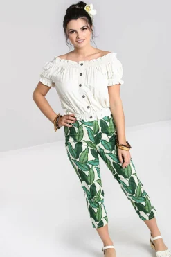 Women Hell Bunny Trousers<Rainforest Cigarette Trousers