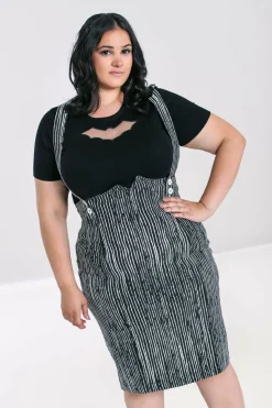 Women Hell Bunny Knee Skirts<Regan Pinafore Skirt