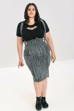 Women Hell Bunny Knee Skirts<Regan Pinafore Skirt